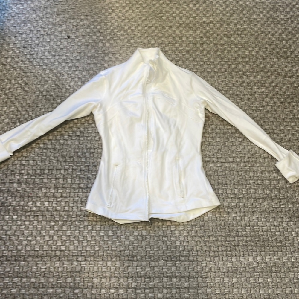 White Lulu lemon align jacket